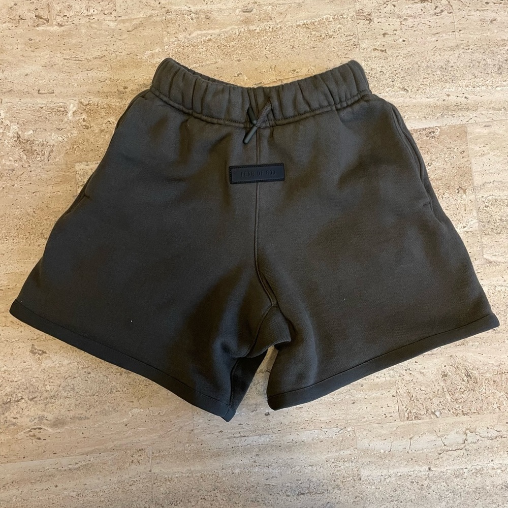 Fear of God Essentials Youth Charcoal Lounge Shorts
